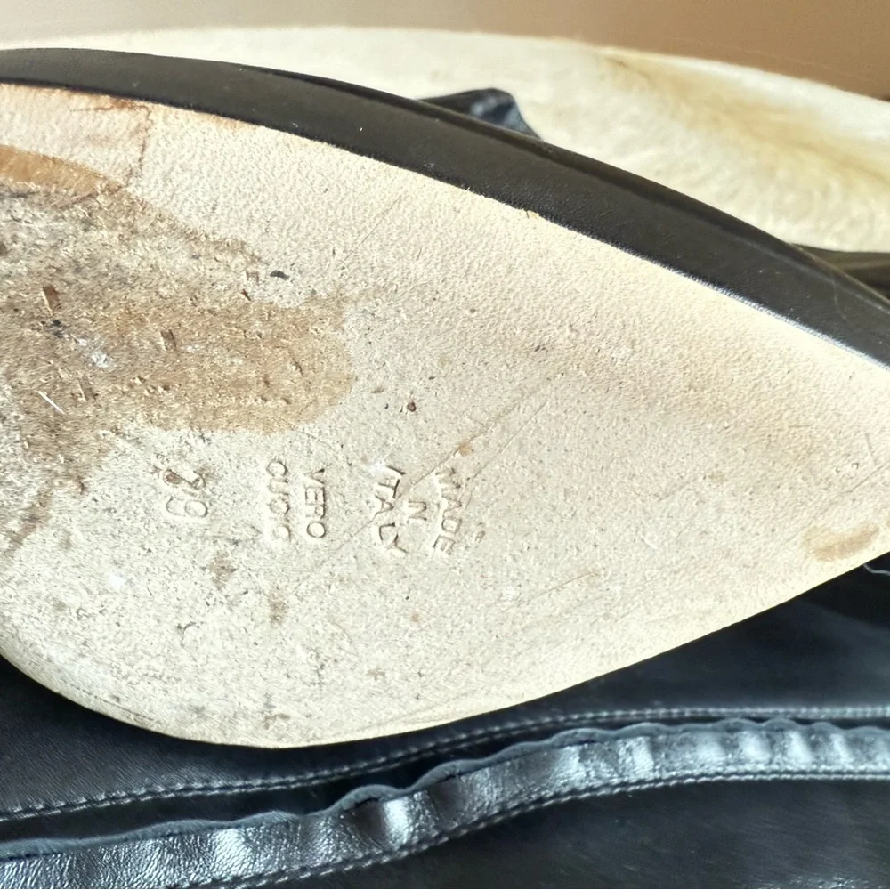 Elegant Itailan Black High Heel Boots - Picture 9 of 13